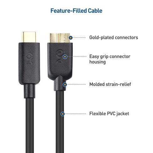 Cable Matters 10Gbps USB C to Micro USB 3.0 Cable, Micro B to USBC, 1ft in Saudi Arabia