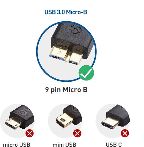 Cable Matters 10Gbps USB C to Micro USB 3.0 Cable, Micro B to USBC, 1ft in Saudi Arabia