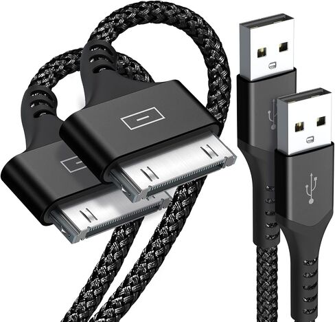 AviBrex USB to 30 Pin Charging Cable 3.3ft 2-Pack, USB Fast Charging & Sync Data Cable Nylon Braided Cord Compatible iPhone 4/4s/3G/3GS, iPad 1 2 3,iPod Touch 4 3 2 1, iPod Classic 3 2 1-Grey in Saudi Arabia