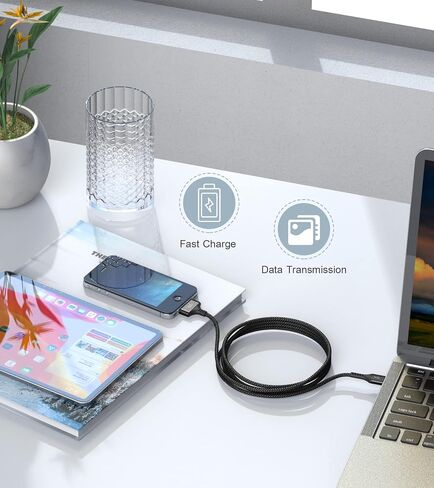 AviBrex USB to 30 Pin Charging Cable 3.3ft 2-Pack, USB Fast Charging & Sync Data Cable Nylon Braided Cord Compatible iPhone 4/4s/3G/3GS, iPad 1 2 3,iPod Touch 4 3 2 1, iPod Classic 3 2 1-Grey in Saudi Arabia