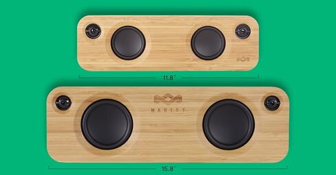 House of Marley - نظام صوت محمول يعمل بتقنية البلوتوث - 3.5 مكبر صوت ومكبر صوت واحد، نطاق لاسلكي 30 مترًا، وقت تشغيل 8 ساعات، بطارية مدمجة، مصنوعة بشكل مستدام، EM-JA006SB أسود مميز in Kuwait