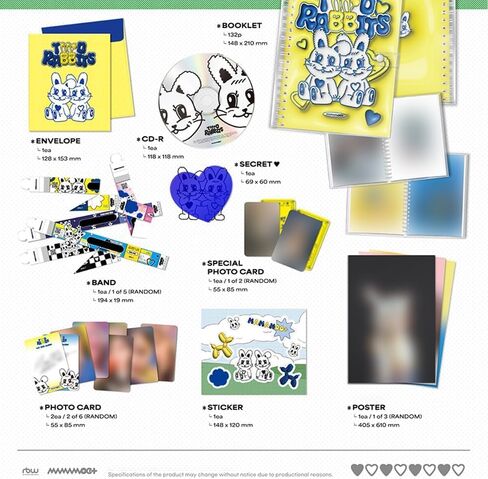 MAMAMOO+ - Two Rabbits (1st Mini Album) CD+Folded Poster (+ 1 Folded Poster) in Kuwait