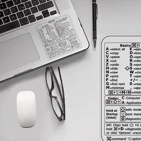 2 Pcs Clear Vinyl Mac Quick Reference Keyboard Shortcuts Stickers, Shortcut Stickers Compatible with MacBook - After Effects in Kuwait