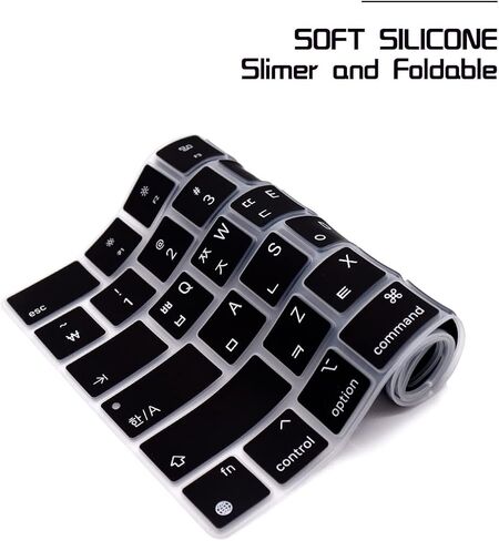 HRH Arabic Keyboard Cover US for MacBook Air 13"15"&Pro 14"16" M5-M1 Black in Kuwait
