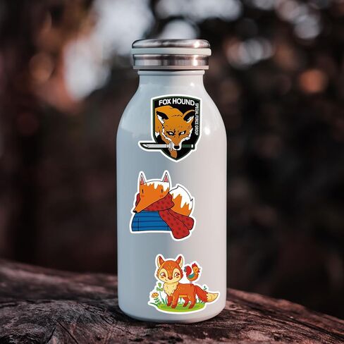 50 قطعة من ملصقات الثعلب المصنوعة من الفينيل المقاومة للماء لزجاجات المياه والكمبيوتر المحمول والأمتعة والسيارة والدراجة وحافظة الهاتف للمراهقين والكبار والأطفال in Kuwait