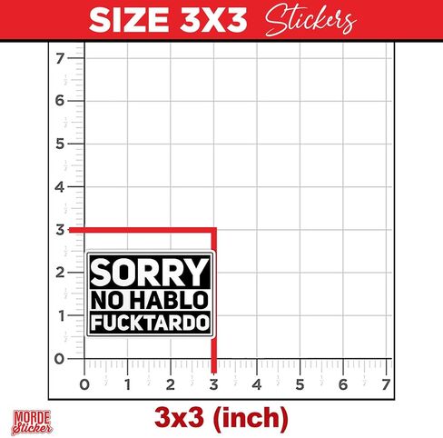 (3Pcs) Sorry No Hablo Fuctardo Sticker Funny Spanish Offensive Saying Sarcastic 2" Die-Cut Waterproof Vinyl Sticker for Hard Hat Laptop Water Bottle Phone Case Merchandise Decor Decal Stuff Birthday in Kuwait