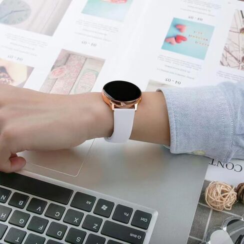 Silicone & Nylon Watch Bands for Garmin Vivoactive 4S / Venu 2S /Venu 3S / Vivomove 3S, Soft Sport 18mm Quick Release Replacement Wristband Strap for Garmin Forerunner 255s/255s Music in Kuwait