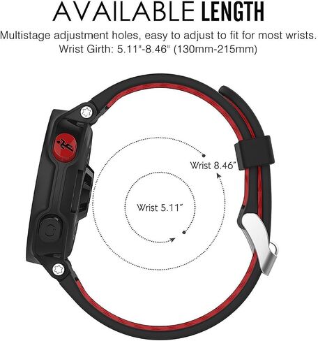 ZSZCXD حزام ساعة بديل من السيليكون الناعم لساعة Garmin Forerunner 230/235 / 220/620 / 630/735 الذكية in Kuwait