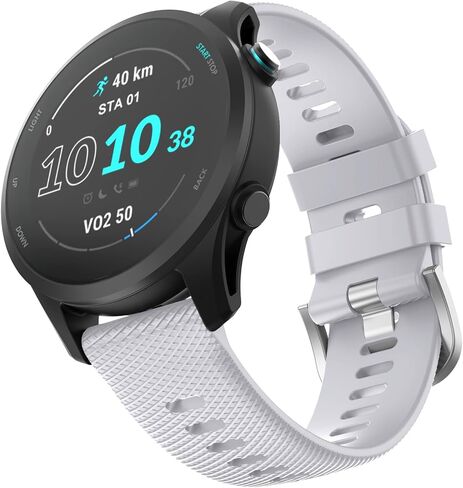 OVERSTEP Watch Band for Garmin Forerunner 255/265/Vivoactive 4/Venu 2 | 22mm Silicone Watch Bands for Garmin Vivoactive 4/Forerunner 255/265 Music/Venu 2 in Kuwait