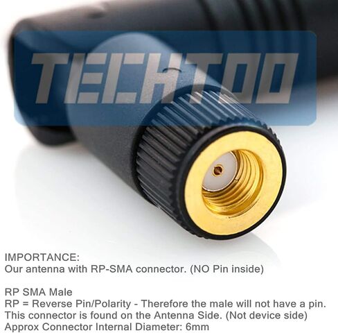 هوائي TECHTOO WiFi 2.4 جيجا هرتز 10 ديسيبل لجهاز التوجيه اللاسلكي - كاميرا IP للأمان - محول بطاقة USB - بطاقات PCI PCIe - موسع النطاق - سطح المكتب للكمبيوتر الشخصي - الطائرة بدون طيار - معزز الإشارة (2.4 جيجا هرتز RP-SMA 2-Pack) in Kuwait