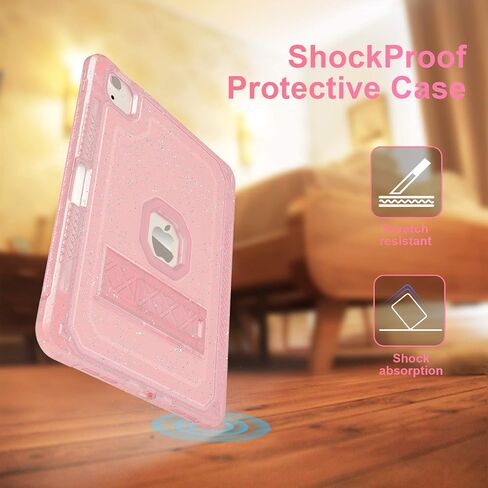 ZoneFoker Case for iPad Air 5th/ 4th Generation Case (2022/2020) 10.9'', for iPad Pro 11 Inch (4th/3rd/2nd/1st Gen), Hard Sturdy Slim Cover for iPad Air 5 4 th with Pencil Holder/Stand, Clear Glitter in Saudi Arabia