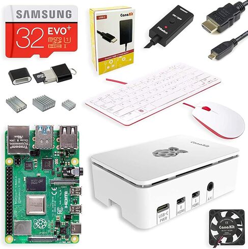 مجموعة CanaKit Raspberry Pi 4 الكاملة لسطح المكتب (ذاكرة وصول عشوائي سعتها 4 جيجابايت) in Kuwait