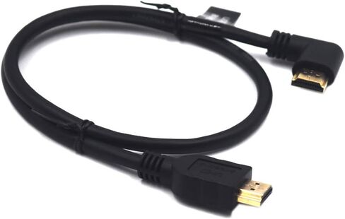 2 Feet 48Gbps HDMI 8K@60Hz Ultra HD Cable, Straight Male to Right Angle Male HDMI 2.1 High Speed Shield Cord for Xbox TV PS4 PS5 Switch, Support 4K@120Hz, 3D Dynamic HDR in Kuwait