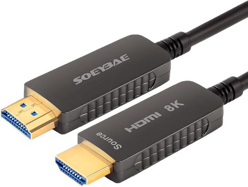 كابل HDMI من الألياف الضوئية SOEYBAE 8K بطول 100 قدم/30 مترًا، كابل HDMI 2.1 يدعم 8K@60 هرتز، 4K@120 هرتز، 48 جيجابت في الثانية، eARC، HDCP2.2، PS5 in Kuwait