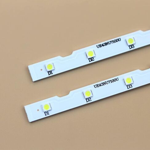 BN96-45954A BN44-00947A Edge Lit LED Backlight Strips/Bars for Samsung 43" TV AOT 43 NU7100F AOT_43_NU7100F_2X28_3030C UE43NU7100 UE43NU7120 UE43NU7170 HG43AJ690U HG43EJ690U UA43NU7090K HG43AJ670U in Saudi Arabia
