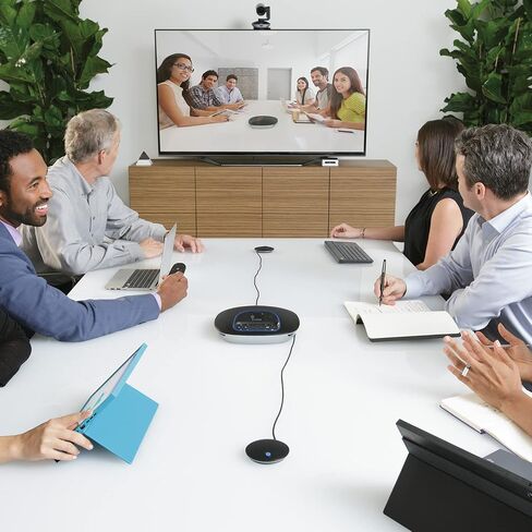 Logitech Group Video Conferencing Bundle with Expansion Mics for Big Meeting Rooms, Black and Silver in Saudi Arabia