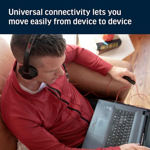 Plantronics - Blackwire C5210 - Wired, Single Ear (Monaural) Headset with Boom Mic - Computer Headset - USB-A, 3.5 mm to Connect to Your PC, Mac, Tablet, or Cell Phone in Saudi Arabia