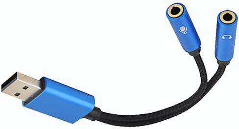 بطاقة صوت USB rgzhihuifz، مقبس USB إلى الصوت، مقبس سماعة رأس وميكروفون USB-A إلى 3.5 مم أنثى TRS، بطاقة صوت ستيريو خارجية لأجهزة PS4، PS5، الكمبيوتر الشخصي، Mac، الكمبيوتر المحمول، أجهزة الكمبيوتر المكتبية، سماعة الرأس والمزيد (5.8 بوصة) in Saudi Arabia
