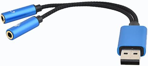 بطاقة صوت USB rgzhihuifz، مقبس USB إلى الصوت، مقبس سماعة رأس وميكروفون USB-A إلى 3.5 مم أنثى TRS، بطاقة صوت ستيريو خارجية لأجهزة PS4، PS5، الكمبيوتر الشخصي، Mac، الكمبيوتر المحمول، أجهزة الكمبيوتر المكتبية، سماعة الرأس والمزيد (5.8 بوصة) in Saudi Arabia