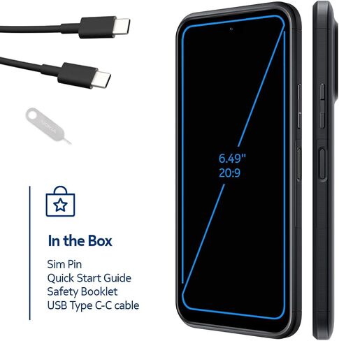 نوكيا XR21 5G | أندرويد 12 | هاتف ذكي مفتوح | ثنائي الشريحة | النسخة الأمريكية | 6/128 جيجابايت | شاشة 6.49 بوصة | كاميرا مزدوجة 64 ميجابكسل | سواد منتصف الليل in Kuwait