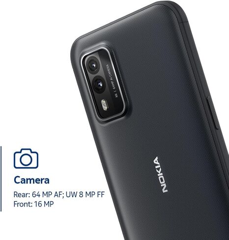 نوكيا XR21 5G | أندرويد 12 | هاتف ذكي مفتوح | ثنائي الشريحة | النسخة الأمريكية | 6/128 جيجابايت | شاشة 6.49 بوصة | كاميرا مزدوجة 64 ميجابكسل | سواد منتصف الليل in Kuwait