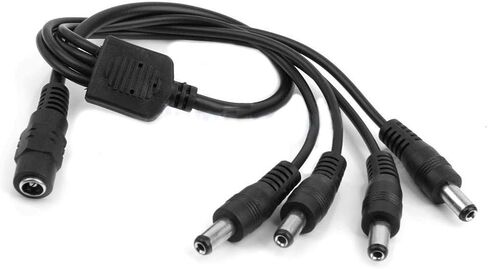 exgoofit 3-Pack DC 1 Female to 4 Male Way Output Power Splitter Cable Y Adapter for CCTV Security Cameras and LED Strip Lights in Saudi Arabia