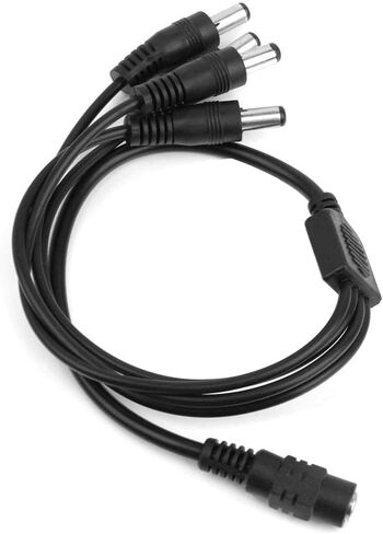 exgoofit 3-Pack DC 1 Female to 4 Male Way Output Power Splitter Cable Y Adapter for CCTV Security Cameras and LED Strip Lights in Saudi Arabia