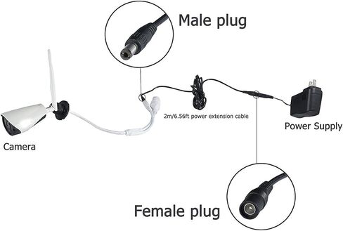 4Pack 2.1mm x 5.5mm Power Extension Cable 10ft (3M), DC 12v Power Adapter Extension Cord, Male to Female Plug Cable for Security Camera, DVR, LED Strip Lights etc in Saudi Arabia