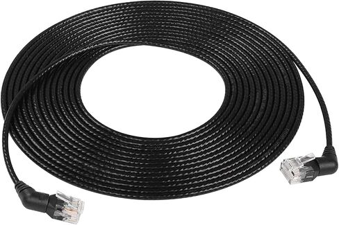 SinLoon 360° Rotation CAT6A Ethernet Cable,Right Angle High Speed 10Gbps 500Mhz Network Cord, Soft Nylon Net LAN Super Light Cord,UTP Shielded Twisted Pair for PC,Router,Modem,Printer (0.5M/1.64FT) in Kuwait