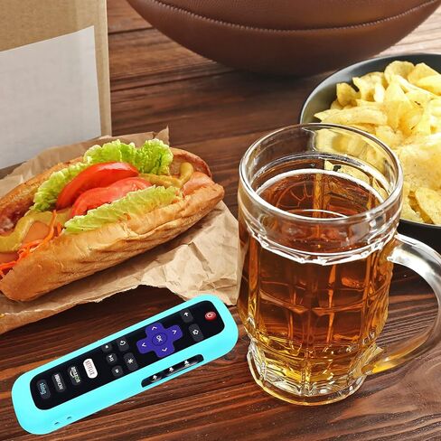4 Pack Remote Case, Battery Cover for TCL Roku Smart TV Steaming Stick Remote, Silicone Protective Controller Universal Sleeve Skin Glow in the Dark Green Blue Purple Red in Kuwait