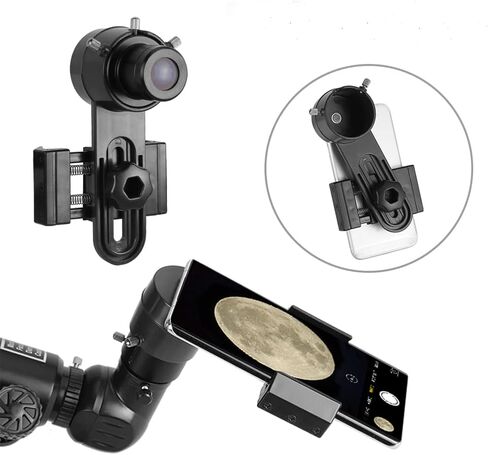 محول هاتف تلسكوب SOLOMARK مقاس 1.25 بوصة مزود بعدسة بارلو مدمجة 1.5X - والتي يمكن أن تساعد في محاذاة الهاتف الذكي المنكسر والعاكس بسرعة in Kuwait