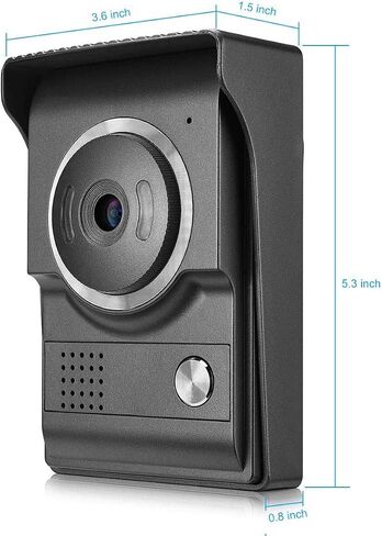 Video Intercom System, Wired 7 Inches Monitor Video doorphone Doorbell System,Video Door Phone HD Camera Kits Support Unlock, Monitoring, Dual-Way Intercom for Villa House Office Apartment in Saudi Arabia