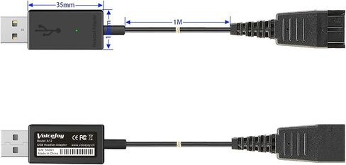 VoiceJoy USB-Y QD Training Cable Compatible with Jabra QD Headsets in Saudi Arabia