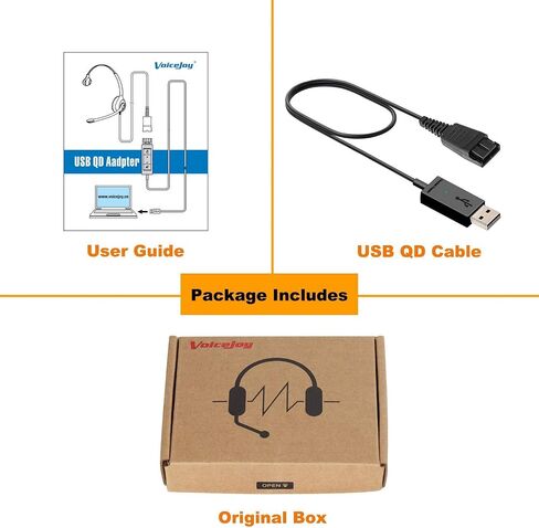 VoiceJoy USB-Y QD Training Cable Compatible with Jabra QD Headsets in Saudi Arabia