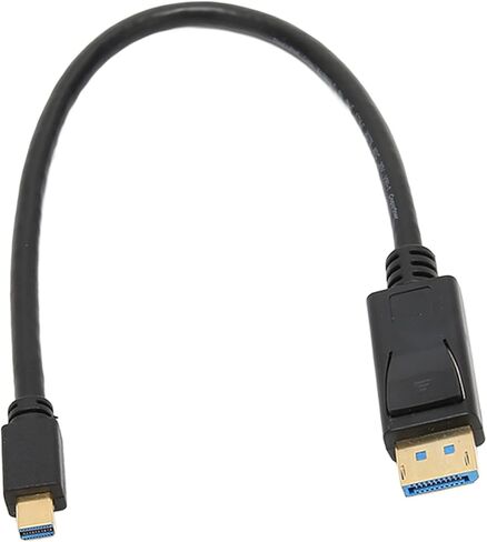 كابل Sanpyl Mini DisplayPort إلى DisplayPort، كابل 8K DP 8K 60HZ 4K 144HZ 2K 165 هرتز 32.4 جيجابت في الثانية 30 سم كابل تمديد Mini Displayport لأجهزة الكمبيوتر المحمول وشاشة الألعاب التلفزيونية in Kuwait