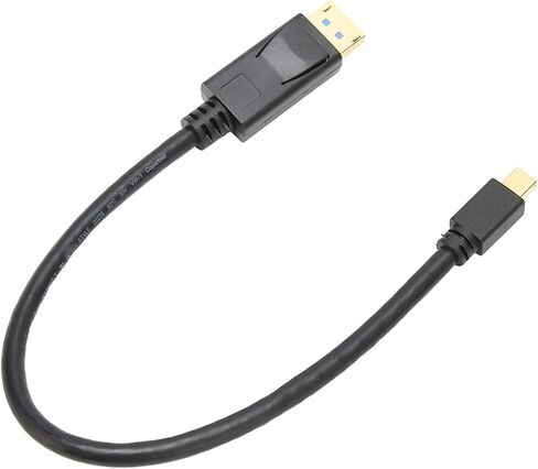 كابل Sanpyl Mini DisplayPort إلى DisplayPort، كابل 8K DP 8K 60HZ 4K 144HZ 2K 165 هرتز 32.4 جيجابت في الثانية 30 سم كابل تمديد Mini Displayport لأجهزة الكمبيوتر المحمول وشاشة الألعاب التلفزيونية in Kuwait