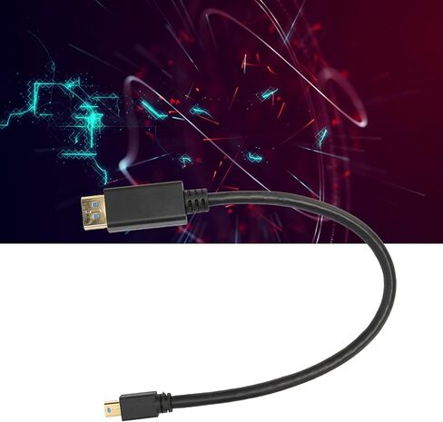 كابل Sanpyl Mini DisplayPort إلى DisplayPort، كابل 8K DP 8K 60HZ 4K 144HZ 2K 165 هرتز 32.4 جيجابت في الثانية 30 سم كابل تمديد Mini Displayport لأجهزة الكمبيوتر المحمول وشاشة الألعاب التلفزيونية in Kuwait