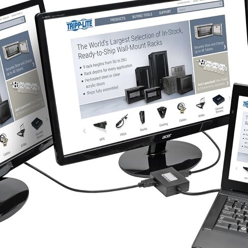 TRIPP LITE B157-002-DVI 2-Port DisplayPort to DVI Splitter 1080p 1920x1080 60Hz in Kuwait