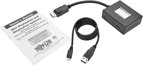 TRIPP LITE B157-002-DVI 2-Port DisplayPort to DVI Splitter 1080p 1920x1080 60Hz in Kuwait
