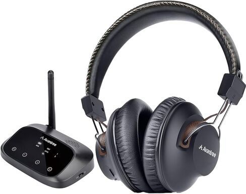 Avantree HT5009 40Hrs Wireless Bluetooth Headphones for TV Watching with Transmitter (Digital Optical RCA AUX), Pass-Through Support, 164ft Long Range, Enhanced Volume for Seniors, No Audio Delay in Kuwait