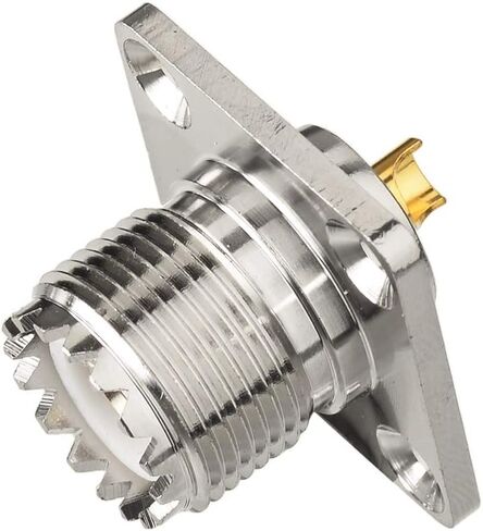 wlaniot SO239 Coupler SO-239 Coax Connector Adapter UHF Female to Female SO239 Barrel Connector Ham Radio Coax Connectors 2pcs in Kuwait