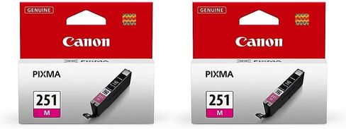Canon CLI-251 Magenta Compatible to iP7220,iP8720,iX6820,MG5420,MG5520/MG6420,MG5620/MG6620,MG6320,MG7120,MG7520,MX922/MX722 Printers (Pack of 2) in Kuwait