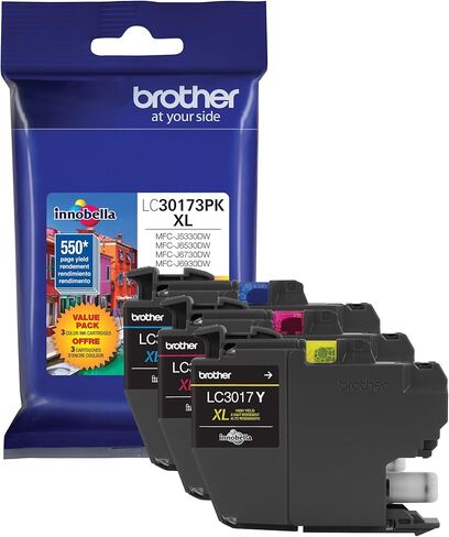 خرطوشة حبر سوداء مقاس XL من Brother Printer LC30172PK عالية الإنتاجية - عبوة من قطعتين in Kuwait