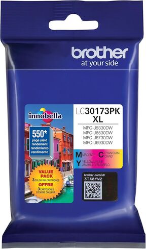 خرطوشة حبر سوداء مقاس XL من Brother Printer LC30172PK عالية الإنتاجية - عبوة من قطعتين in Kuwait