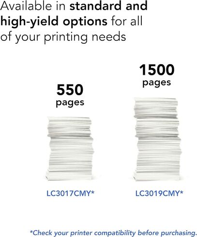 خرطوشة حبر سوداء مقاس XL من Brother Printer LC30172PK عالية الإنتاجية - عبوة من قطعتين in Kuwait