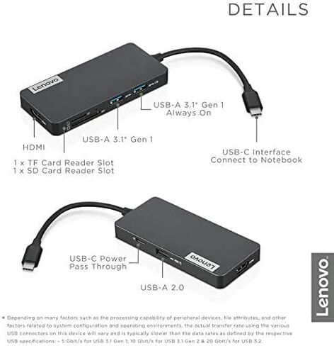لينوفو موزع USB C 7 في 1 in Saudi Arabia