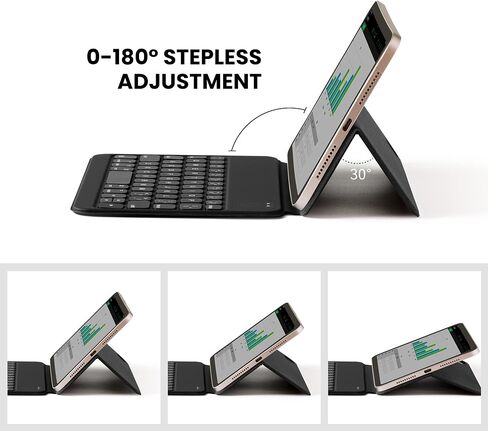 حافظة ESSAGER iPad Mini 6 مع لوحة مفاتيح (8.3 بوصة، 2021)، حافظة لوحة مفاتيح مغناطيسية، لوحة مفاتيح لاسلكية، حامل ناتئ عائم، رفيع وخفيف لجهاز iPad Mini 6th Gen 8.3 بوصة (2021) (أسود) in Kuwait
