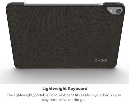 ZAGG Folio Keyboard - Backlit Tablet Keyboard and Case, Bluetooth - Made for iPad Pro 11"" (2018) - Black (103002357) in Saudi Arabia