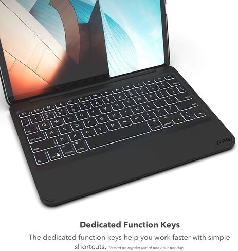 ZAGG Folio Keyboard - Backlit Tablet Keyboard and Case, Bluetooth - Made for iPad Pro 11"" (2018) - Black (103002357) in Saudi Arabia