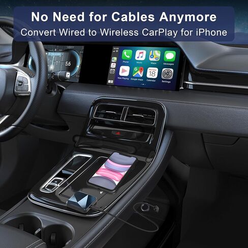 Wireless CarPlay Adapter Dongle for iPhone - Wireless Dongle for Factory Wired CarPlay Cars from 2017, Fit for USB C and A, Plug and Play, Auto Connection in Saudi Arabia
